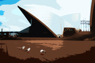 Opera House in Morning Light - Abstract