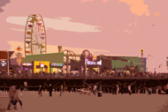 Santa Monica Pier at Dusk - Cubed